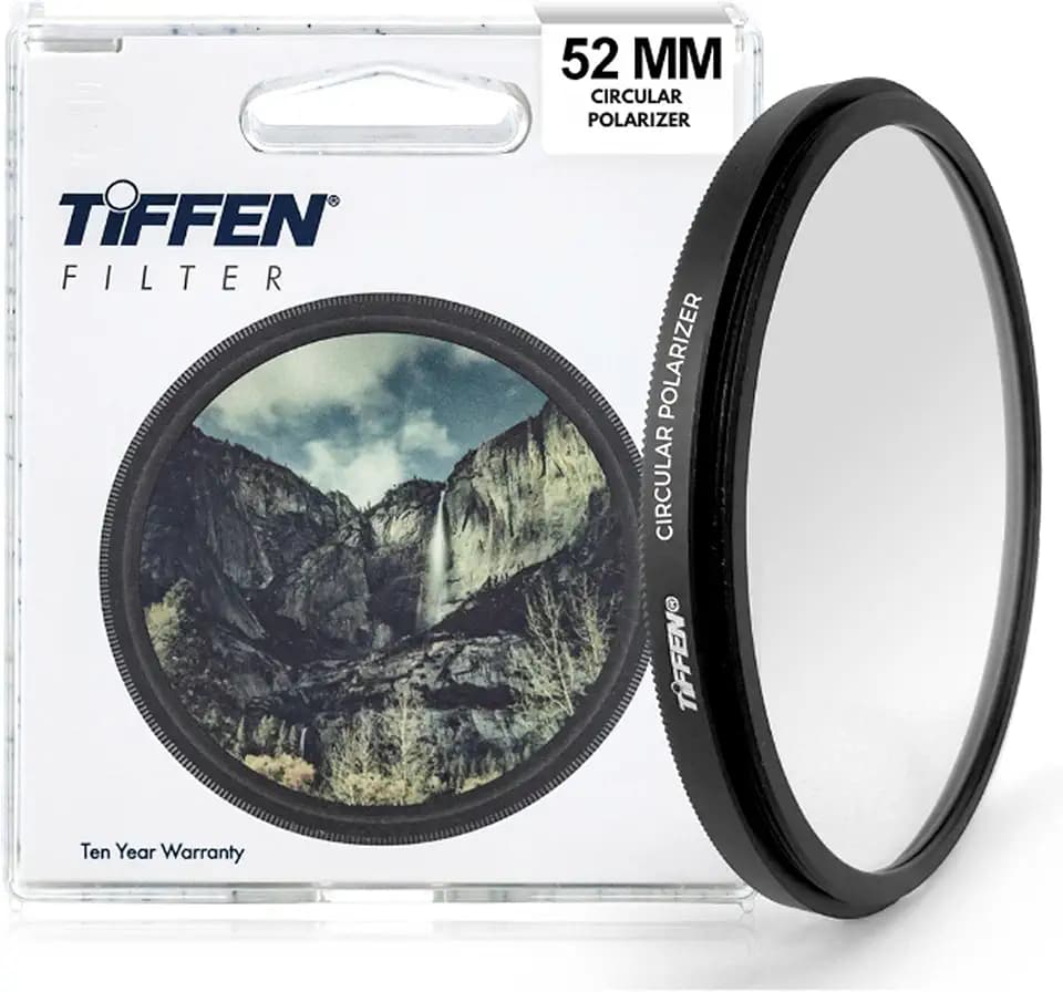 Tiffen 52mm CPL Circular Polarizing Filter Reduce Glare & Reflections