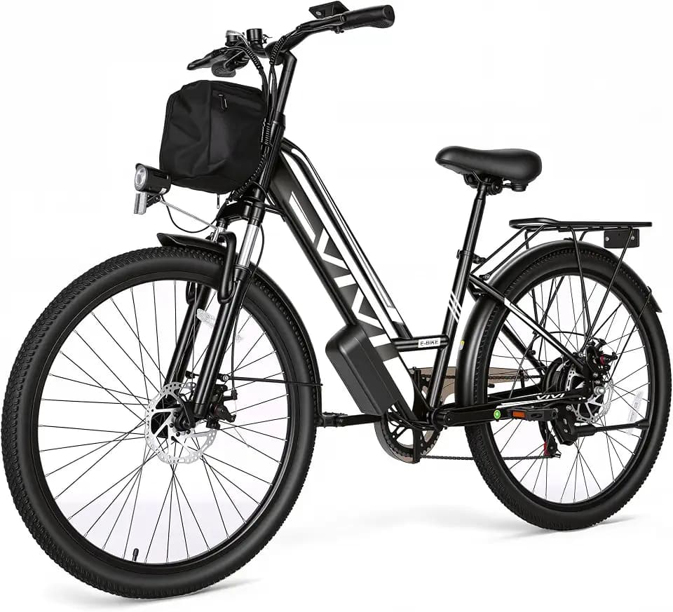 Vivi Electric Bike for Adults 500W Commuter Ebike, 26" Electric City Cruiser Bicycle 19.8MPH Ebikes for Adults with 48V Removable Battery, Up to 50 Miles