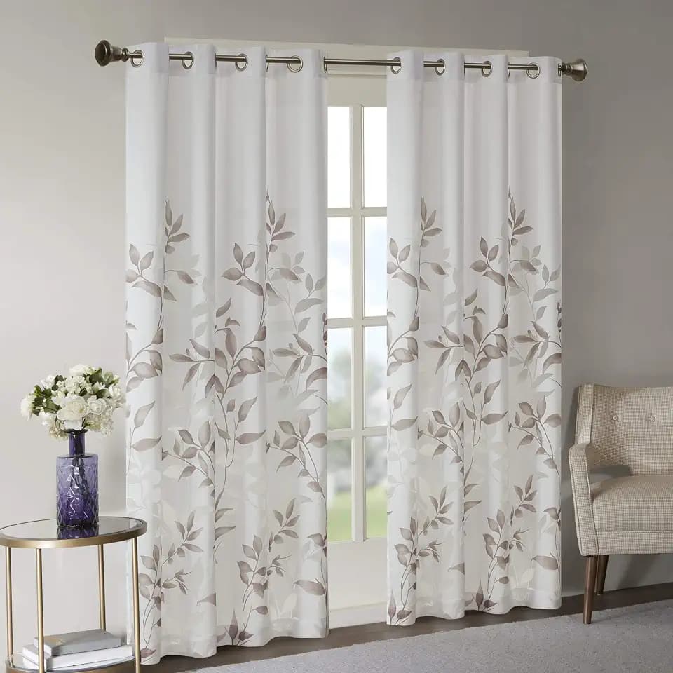 Madison Park Semi Sheer Window Curtain, Lightweight, 1 Panel 50x84 Mauve