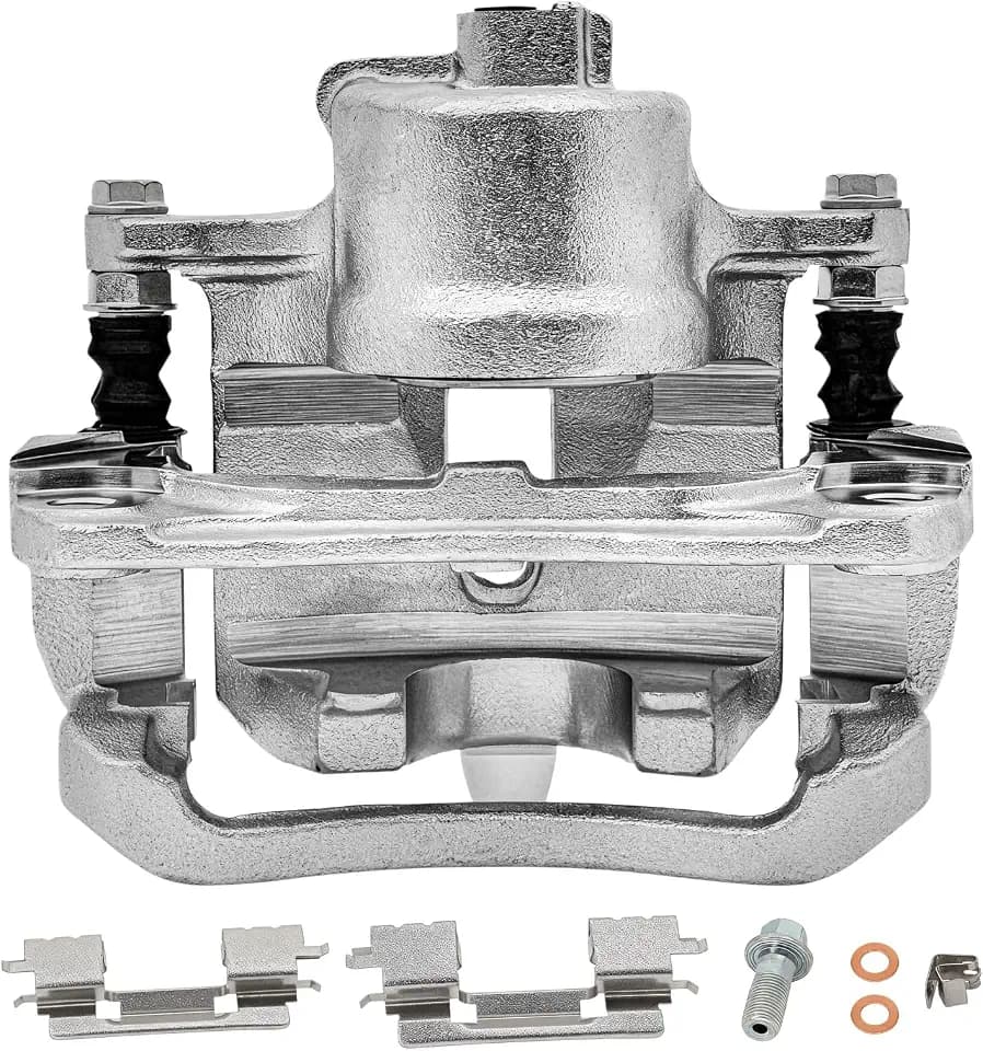 SCITOO 19B2714 Front Left Disc Brake Caliper With Bracket Silver