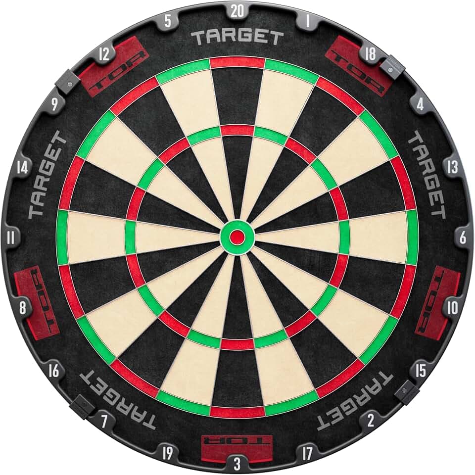 Target Darts Tor Sisal-Dartscheibe mit Corona Vision LED-Beleuchtung