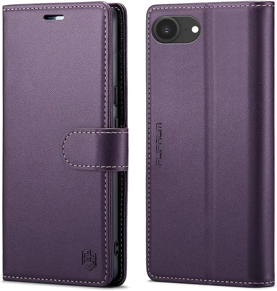 FLIPALM Wallet Case for iPhone 16e, Purple