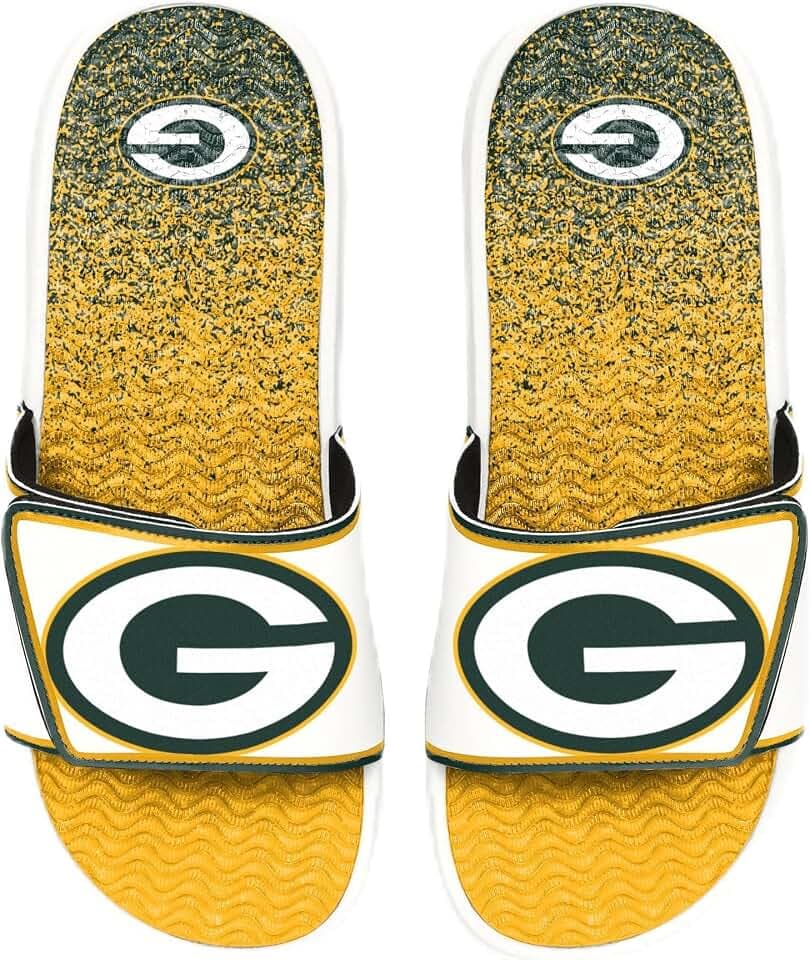 FOCO mens Nfl Primary Team Logo Gradient Gel Slide Sandals