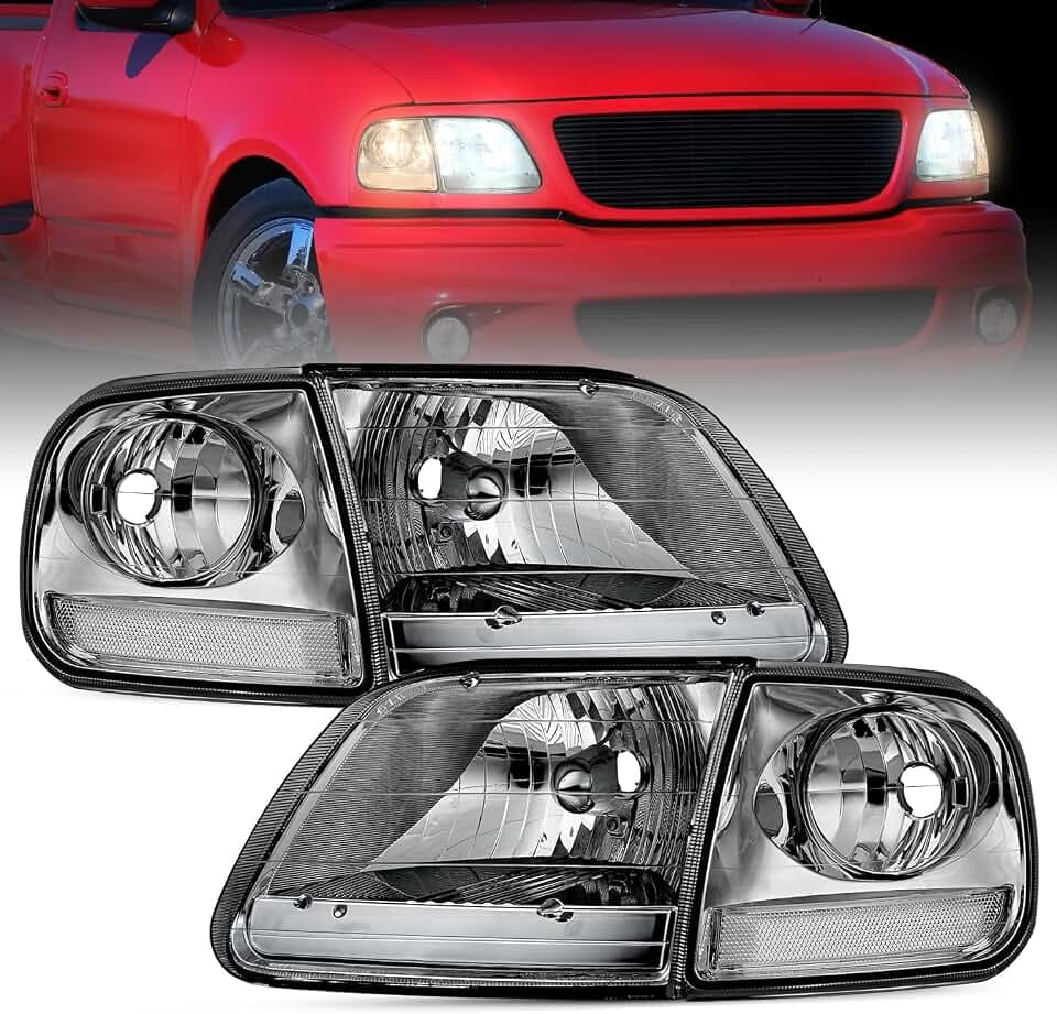 Nilight Headlight Assembly Compatible with Ford F-150 Expedition 1997-2003