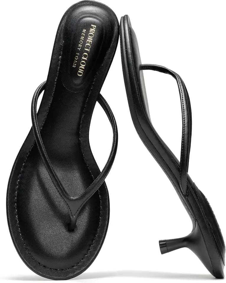 Project Cloud 100% Genuine Leather Fashion Kitten Heels for Women