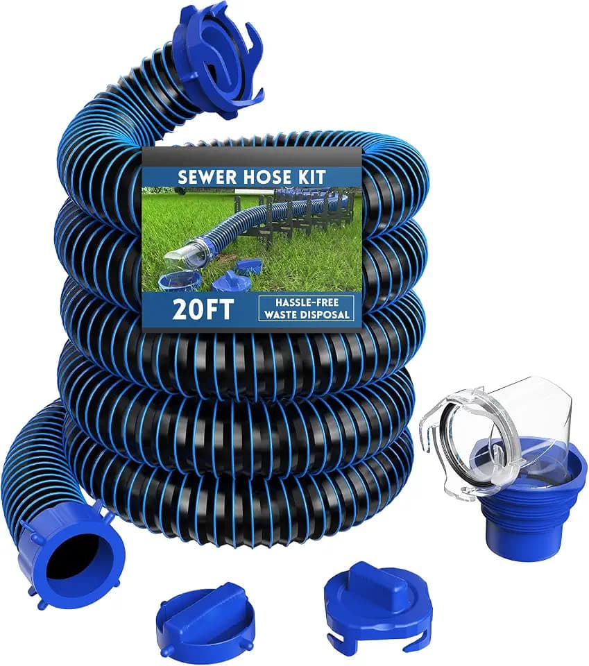 DUMPMAN RV Sewer Hose Kit, 20 Ft Sewage Hose