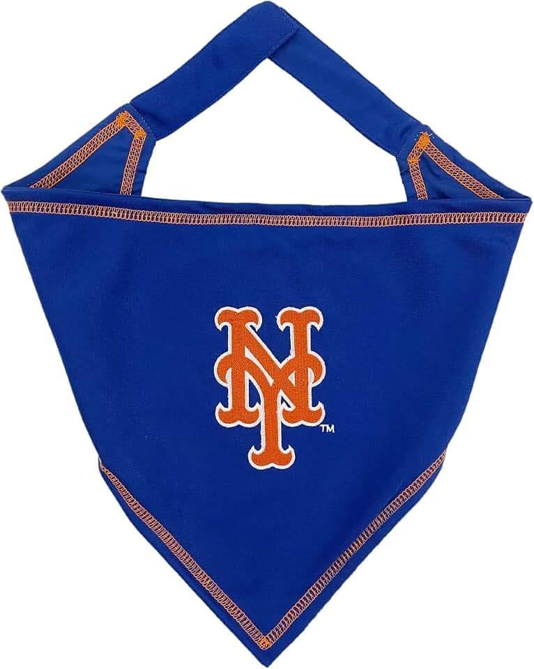 Pets First MLB New York Mets TIE Bandana, Small/Medium. Dog Bandana Scarf Bib for Pet Cat Dog. The Ultimate Game-Day, Party Bandanna, Birthday Event