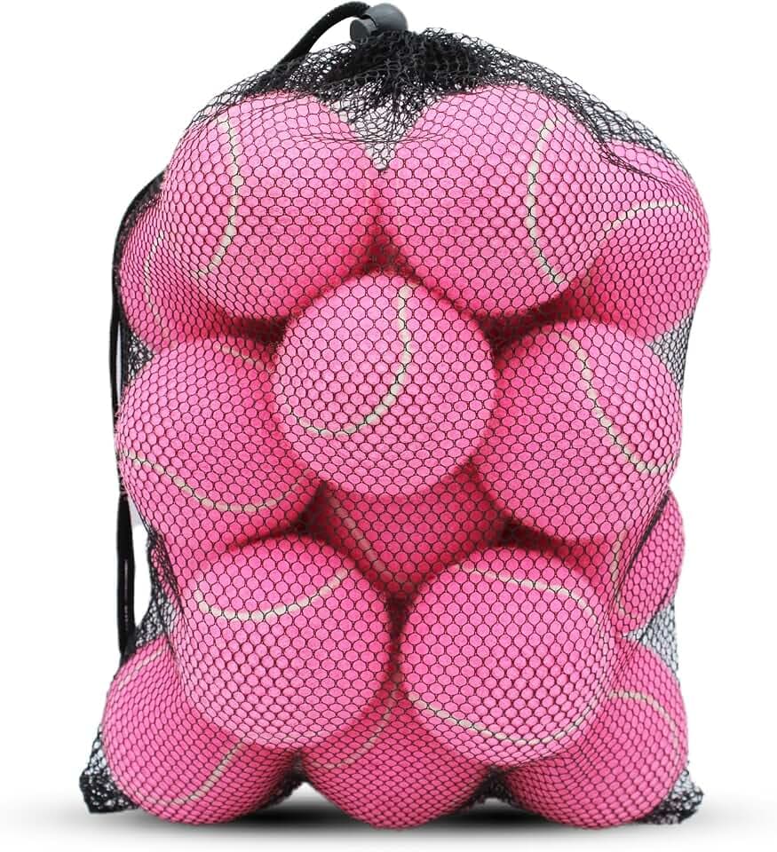 SHYUJAJIE Tennis Ball,20 Pack Practice Balls Bulk,Dog Balls with Mesh Bag