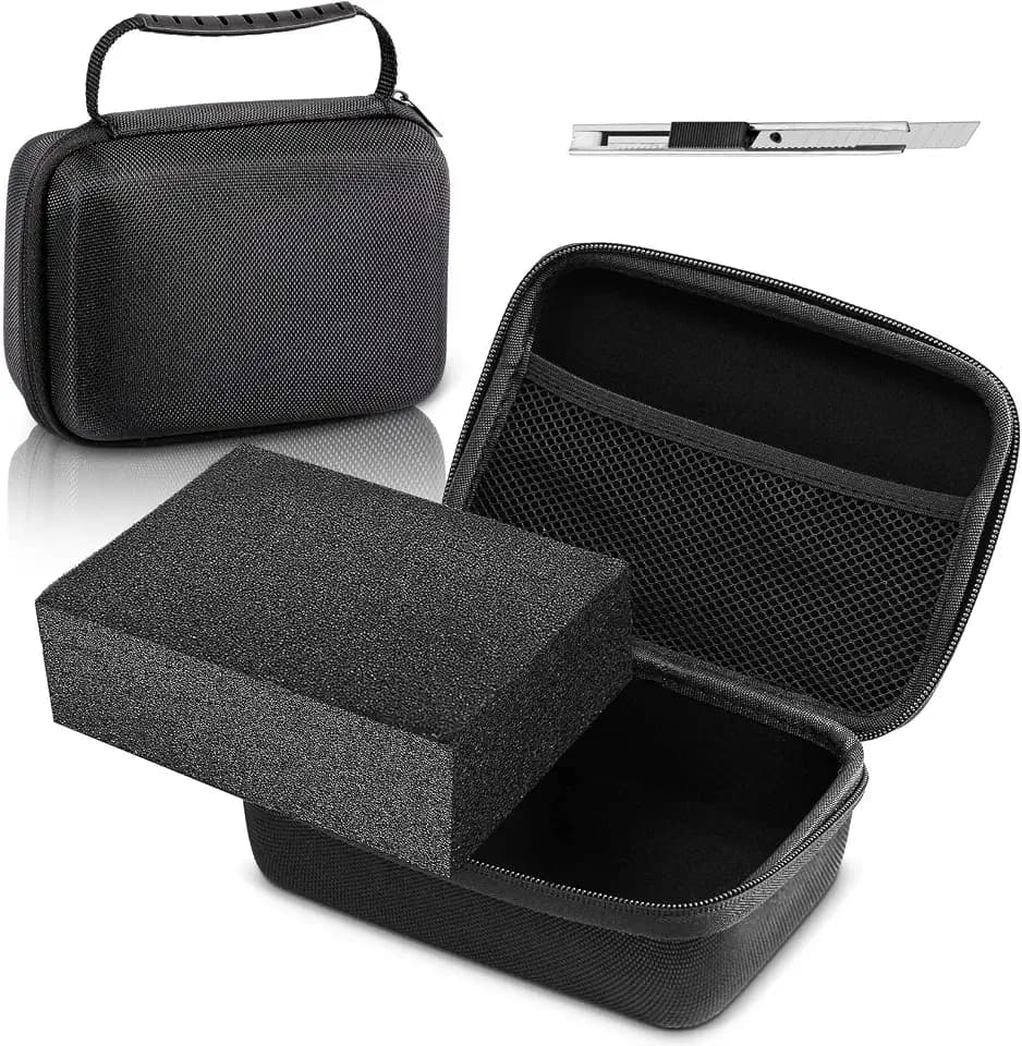 Relaxweex Hard Case with Foam, 7.1 X 4.7 X 3.1 Inch, Black
