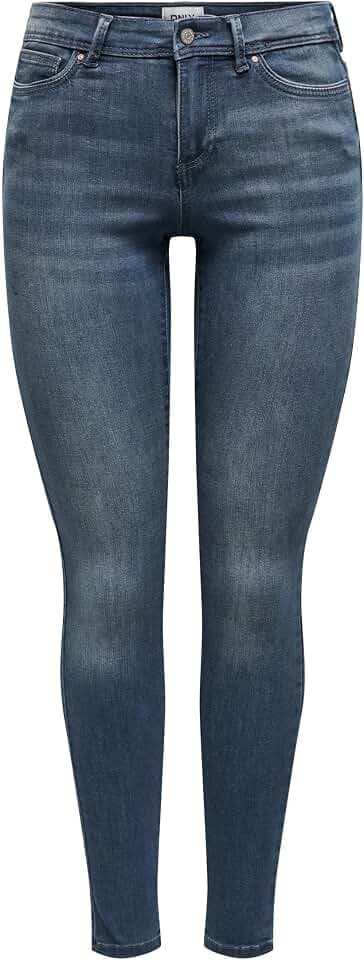 ONLY Damen Onlwauw Mid Sk Dnm Bj777 Noos Hose