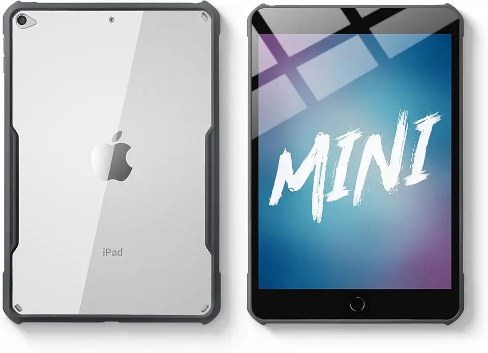 TineeOwl iPad mini 5/4 Ultra Slim Clear Case, Flexible TPU, Absorbs Shock, Lightweight, Thin (Black)