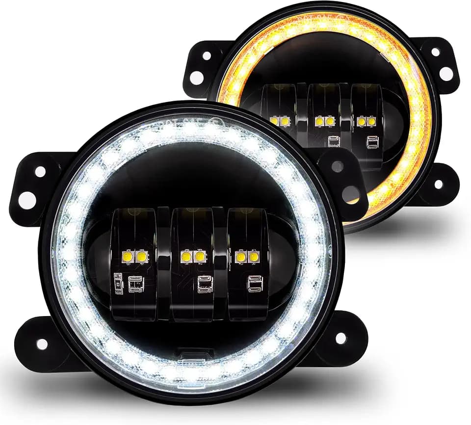 TRUE MODS 60W 4 Inch LED Fog Lights for 2007-2018 Jeep Wrangler JK JKU