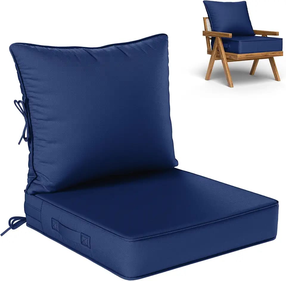 Outdoor Seat Cushions 19×19, Waterproof, for Patio Sofa Chairs, Blue