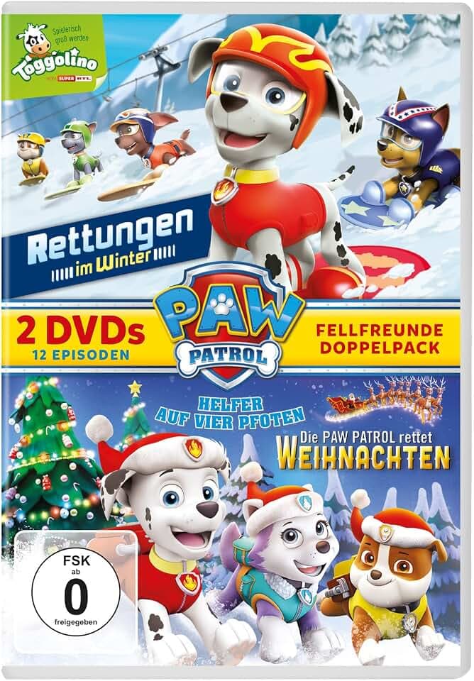 PAW PATROL: Doppelpack: Rettungen im Winter & Die PAW PATROL rettet Weihnachten [2 DVDs]