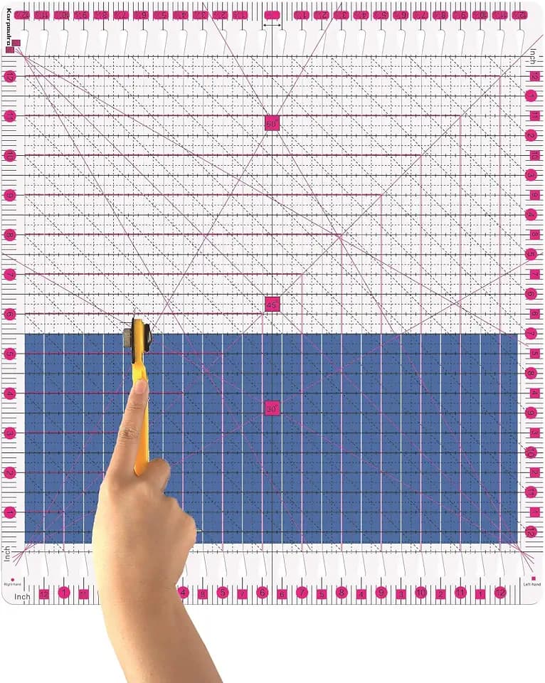 Quilting Ruler- 12.5 * 12.5" Slotted Rulers for Quilting and Sewing Quilt Strip Rulers for Fabric Precise Cutting