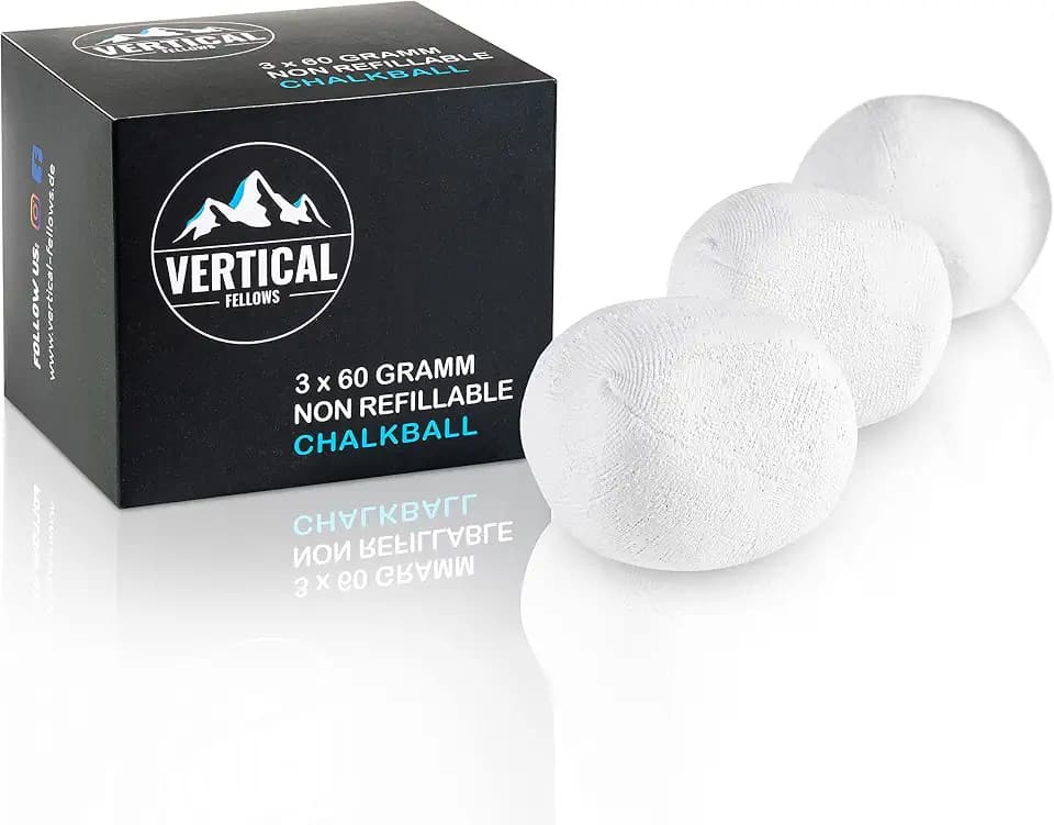 Chalk Balls (1x 56g, 3X 60g) - DERMATEST sehr gut - Kreideball Magnesiaball - idealer Kreide & Magnesia Chalkball für Klettern Bouldern Turnen Gewichtheben Cross Fit