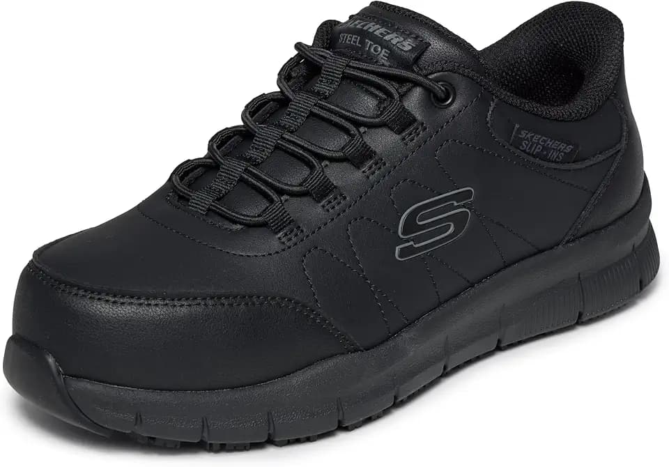 Skechers Women's Nampa Bungee Slip Ins Saftey Toe