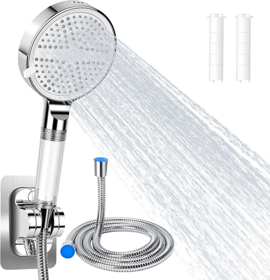 Handbrause mit Schlauch & Filter, Duschkopf für Camping Zuhause