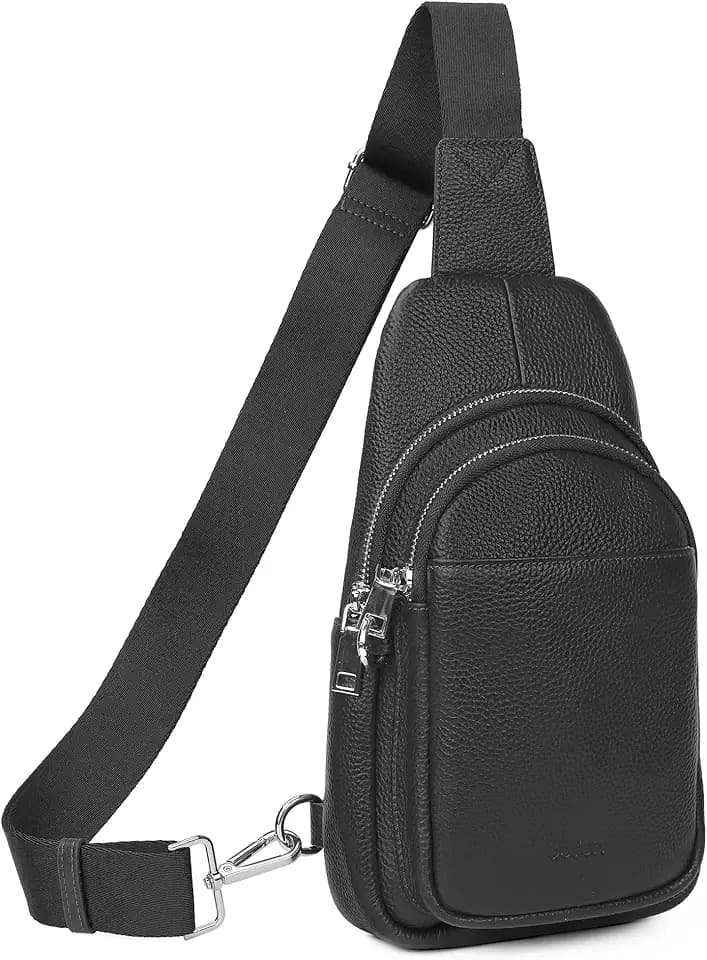 befen Genuine Leather Sling Bag for Women Anti-Theft Crossbody Chest Bags Fanny Packs for Travel with RFID Card Slots