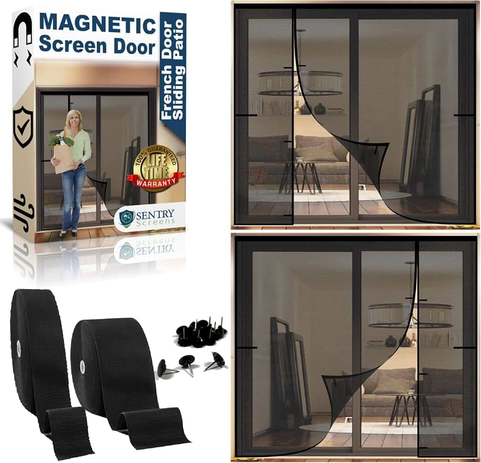 Magnetic Screen Door for French, Sliding & Double Doors, Pet & Kid Friendly