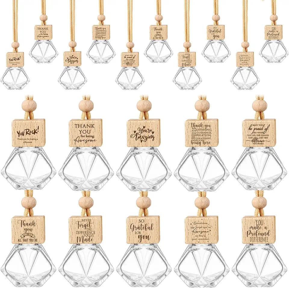 20 Pcs Christmas Appreciation Gifts, Car Diffuser Air Freshener, Diamond