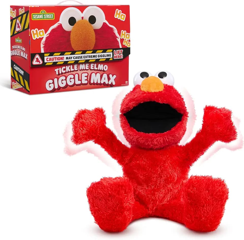 Sesame Street Tickle Me Elmo Giggle Max 18-Inch Interactive Plush Toy