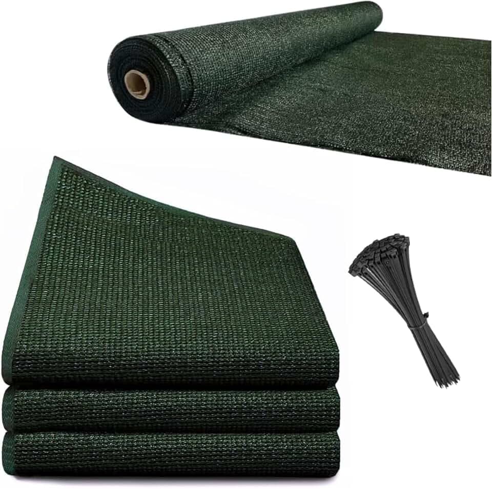Zaunblende H150cmx 25meter Made in Italy Schattiernetz +100 Kabelbinder für Einfache Befestigung Sichtschutz 90% Windschutz Netz Plane Gruen fur Zaun Garten Balkon