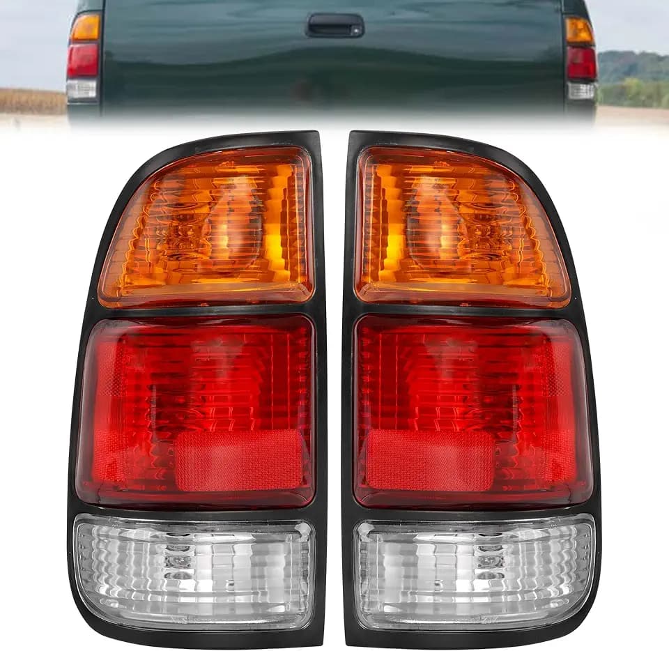 Tail Light Assemblies Compatible with Toyota Tundra 2000-2006 Regular & Access Cab, Left & Right Rear Lamp Brake Lamps Set, Replaces 81560-0C010, 81550-0C010, TO2801129, TO2800129