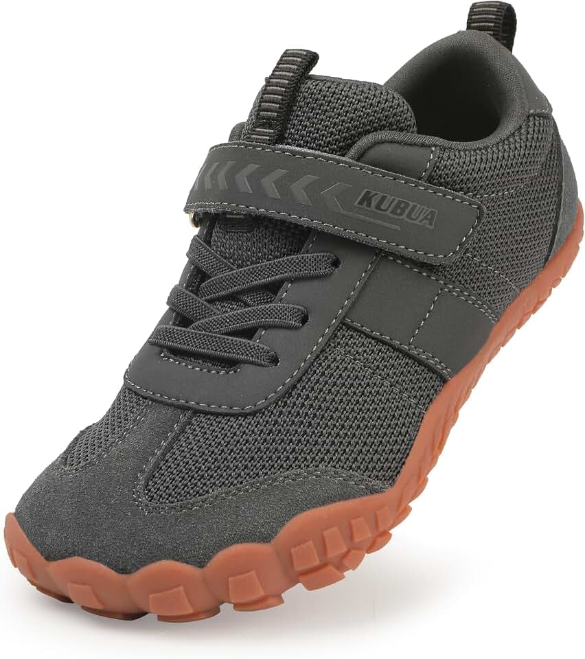 KUBUA Kids Barefoot Shoes Boys Girls Wide Toe Box Zero Drop Sneakers