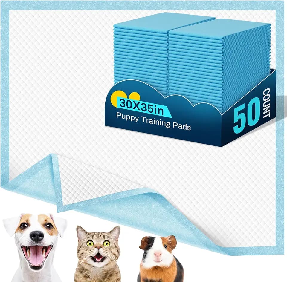 VJJ Puppy Pads XL 30"x35", 50 Count Disposable X-Large Potty Pads