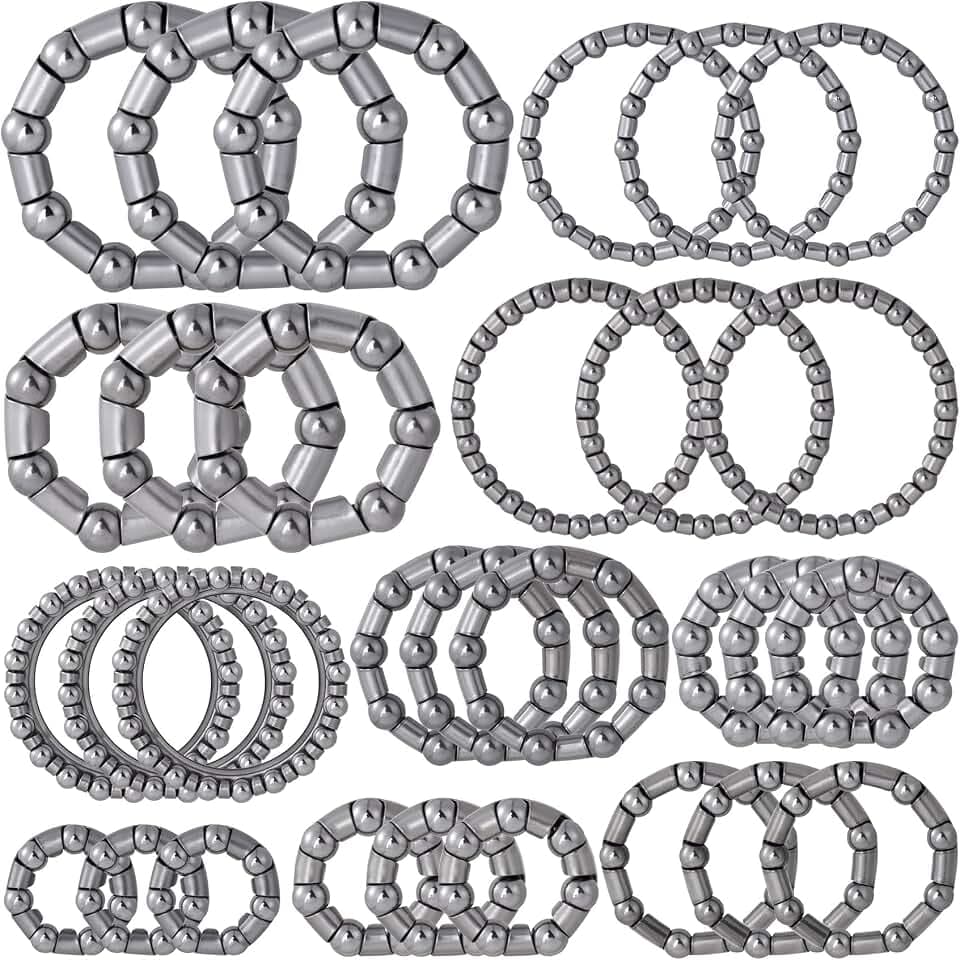 Bike Bearings, Bike Balls, BMX Bicycle Parts, Ball Bearing Fixed Cage for Bicycles 4mm to 8mm / 1/6'' to 1/3'' Repair Accessories