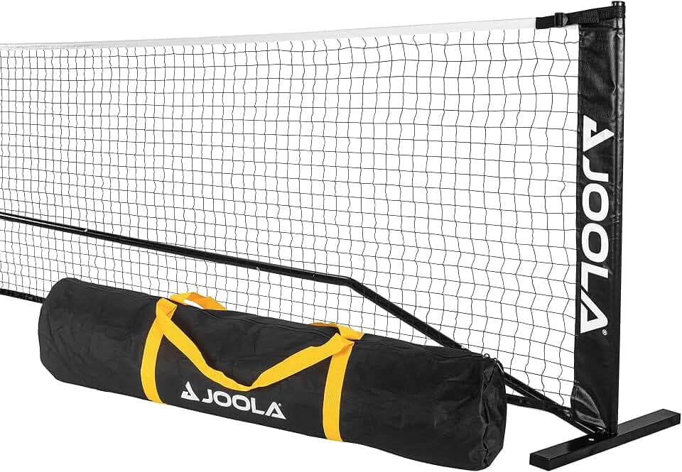 JOOLA Essentials Pickleball-Netz – Höhe 91,4 cm an Pfosten und 86,4 cm in der Mitte, USAPA empfohlene 56,9 cm Länge – Stahlrahmen und Robustes Netz, tragbares Pickleball-Netz inklusive Tragetasche