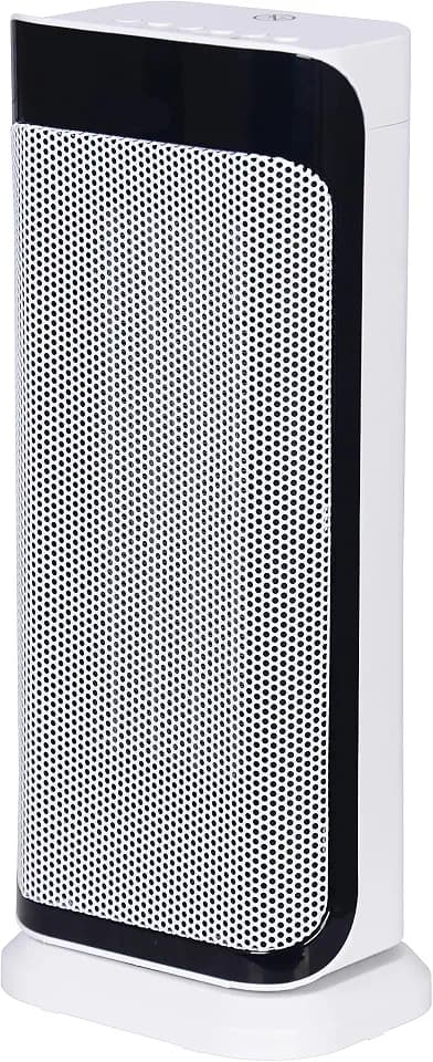 SHX PTC-Keramik-Heizlüfter mit Display 2000W SHX37PTC2000LD – Keramik-Heizlüfter, 2000 Watt, Schwenkfunktion, Display, Fernbedienung, weiß/schwarz
