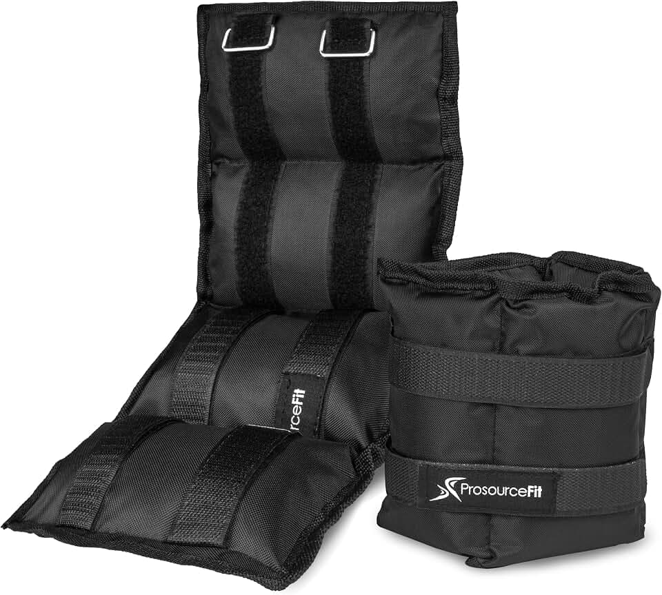 ProsourceFit Gewichte, Knöchel, Handgelenk und Arm/Beine, 2 Stück, Verstellbarer Gurt 0,5 kg-2,3 kg, verstellbares Gewicht 6,8 kg, 4,5 kg, 3,2 kg, für Damen und Herren