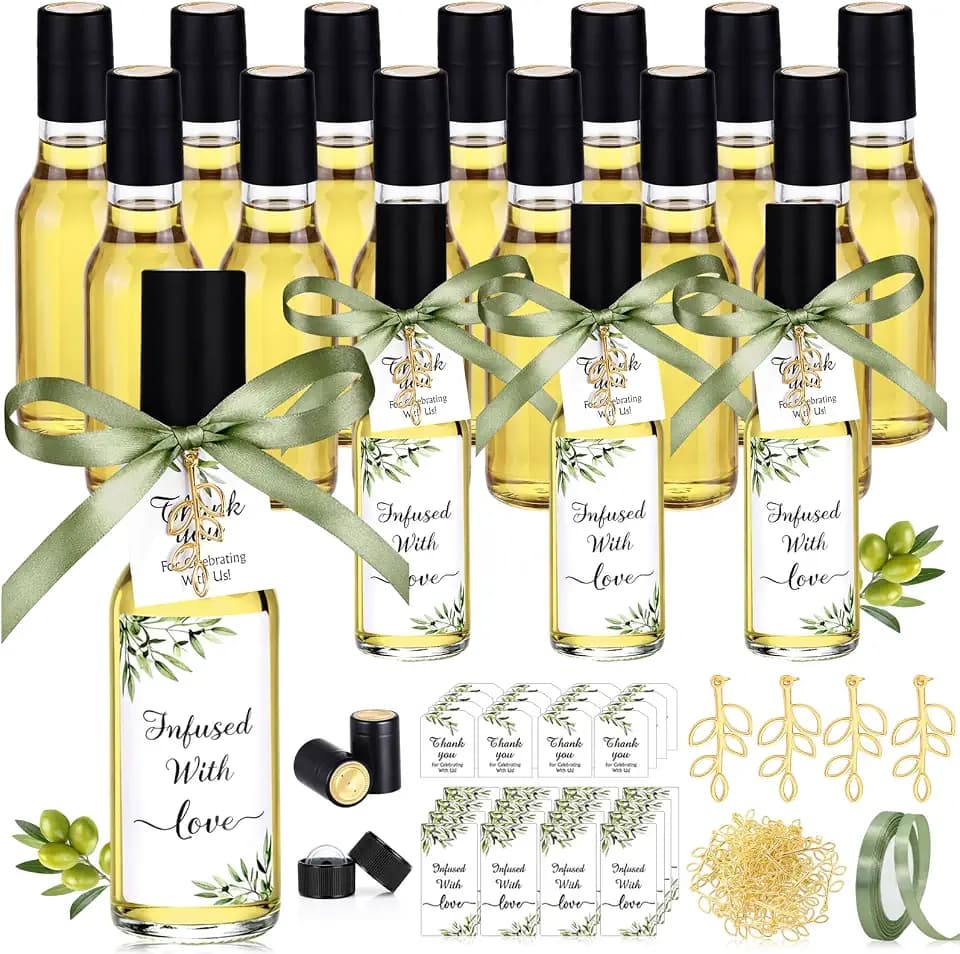 Suclain 24 Set Olive Oil Favors for Guests 5 oz Mini Olive Oil Bottle