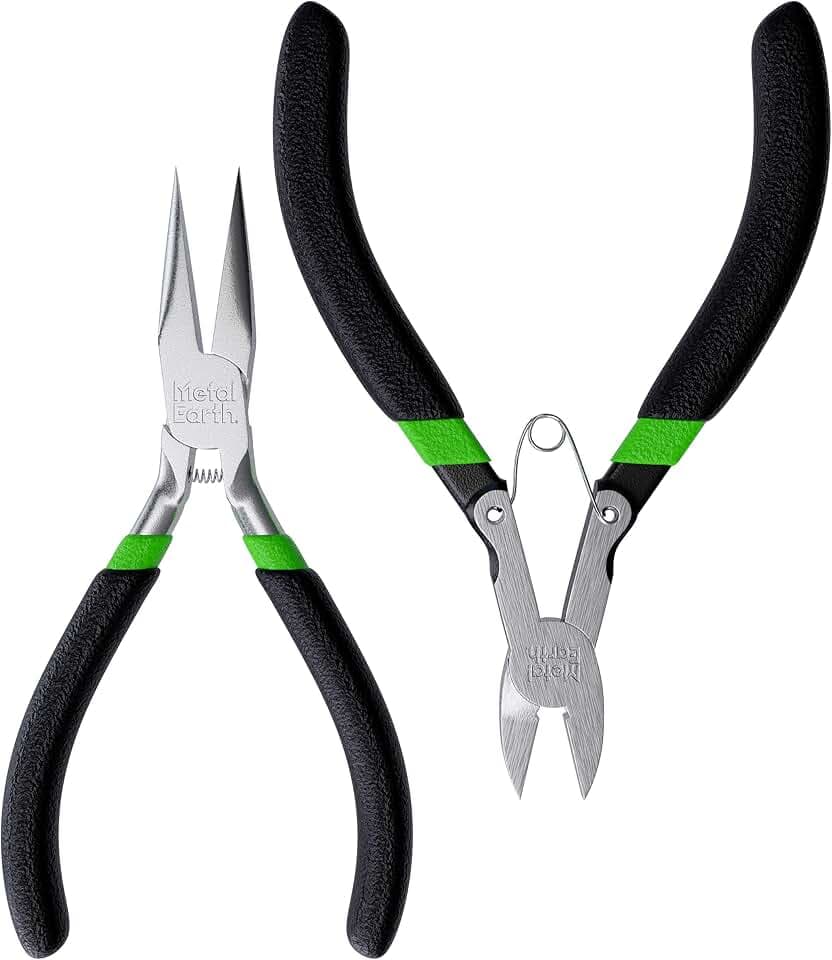 Fascinations Metal Earth Enhanced Design 2-Piece Tool Kit - Clippers - Needle Nose Pliers