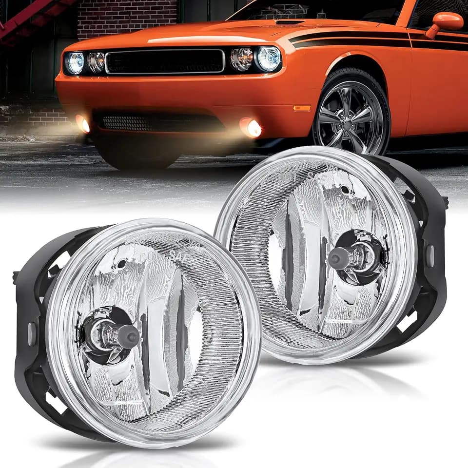 Nilight Fog Lights Assembly Compatible with 2008 2009 2010 Dodge Challenger