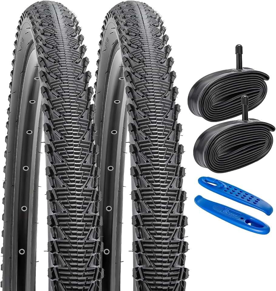 YunSCM 2Pcs Faltbare 24 Zoll Fahrradreifen 24x2.0 Mantel 54-507 Kompatibel 24x1.95 24 x 2.0 24x2.10 Stadt/Straße/Mountainbike Reifen