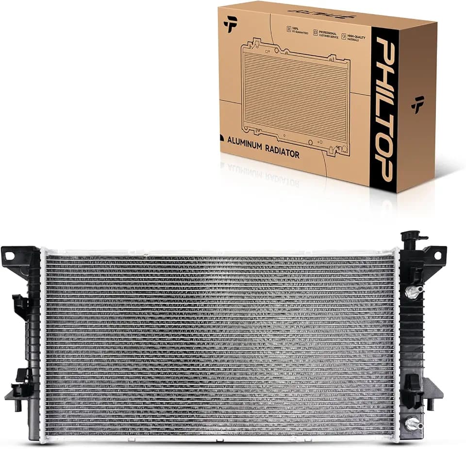 PHILTOP Core Radiator Compatible with 2010 F-150 5.4L, 2009-2014 Expedition, 2009 F-150, 2010 F-150 4.6L, 2009-2014 Navigator Transmission Oil Cooler Included