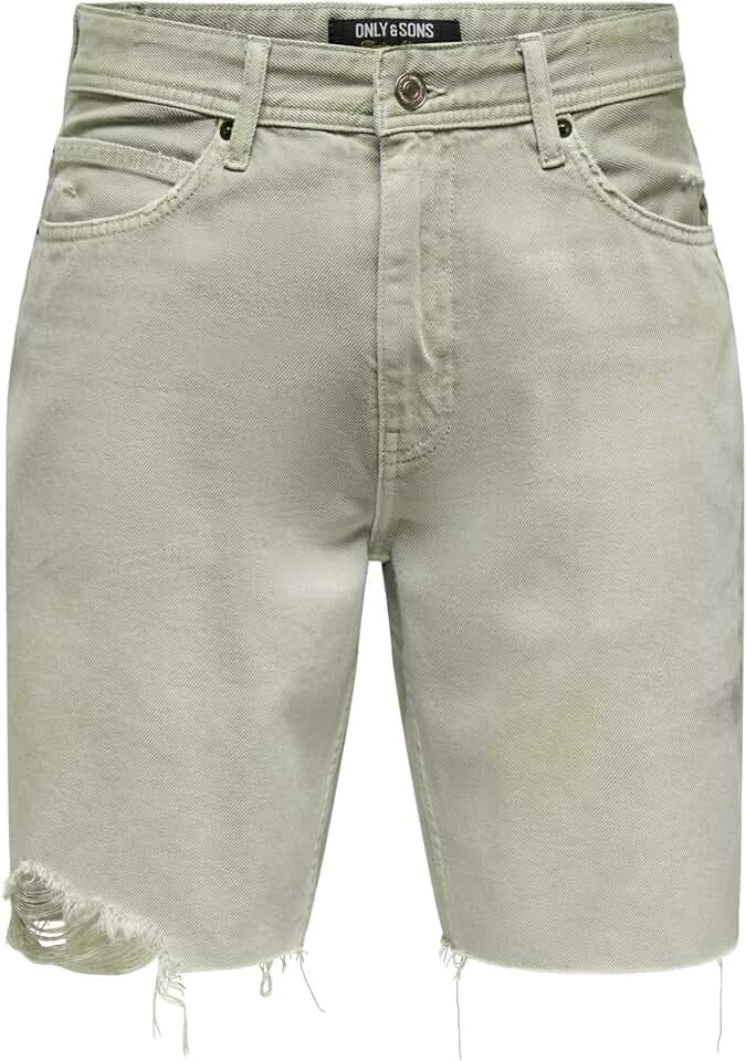 Only & Sons Herren Onsedge Ram 80S Green4121 Azg DNM Shorts Onsedge Ram 80s Green4121 Azg DNM Shorts