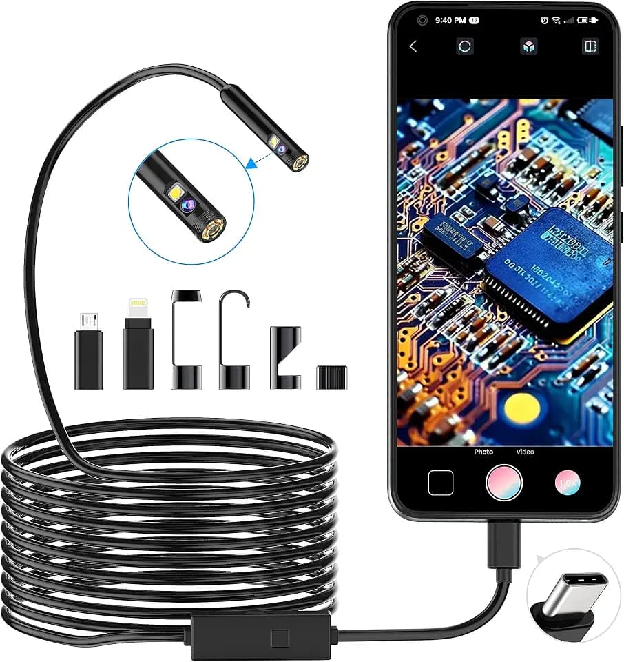 1920P HD Dual Lens Snake Inspection Endoskop, Pancellent Typ C Endoskop