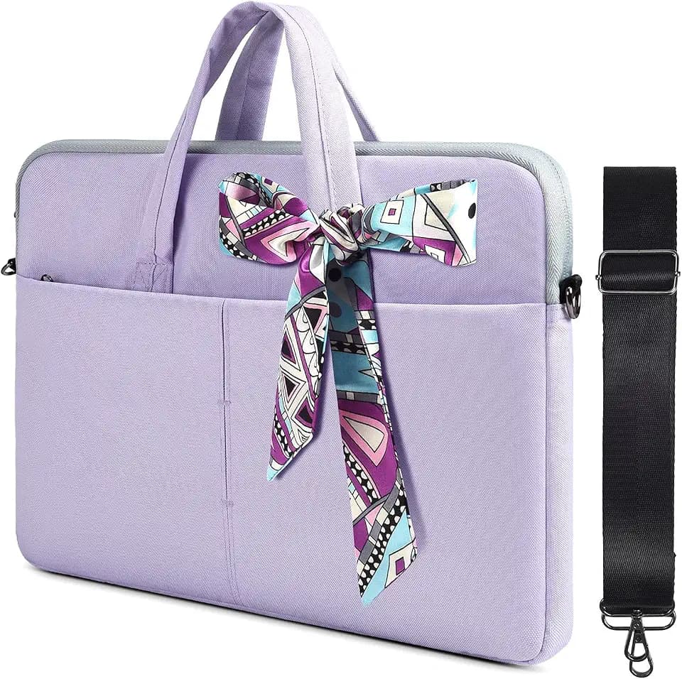 17-17.3 Inch Laptop Shoulder Sleeve Bag Women Ladies Briefcase for Acer Predator 17, HP Envy 17/Pavilion 17, Dell Inspiron 17/ G3 G7 17.3, Lenovo L340 17.3, ASUS ROG, MSI GS75 GF75 17.3 Case, Purple