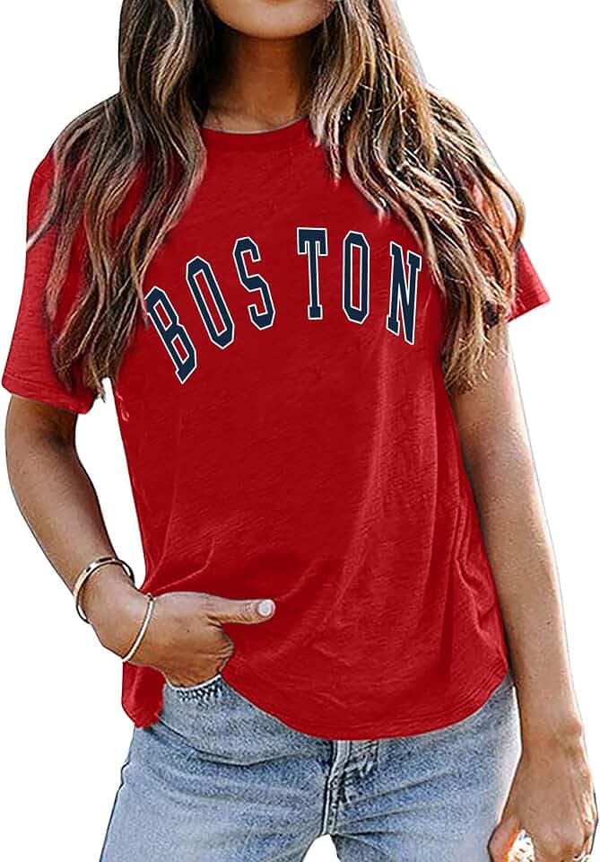 Avanova Womens Graphic Letter Print Short Sleeve T-Shirts Crewneck Casual Summer Cute Tees Tops