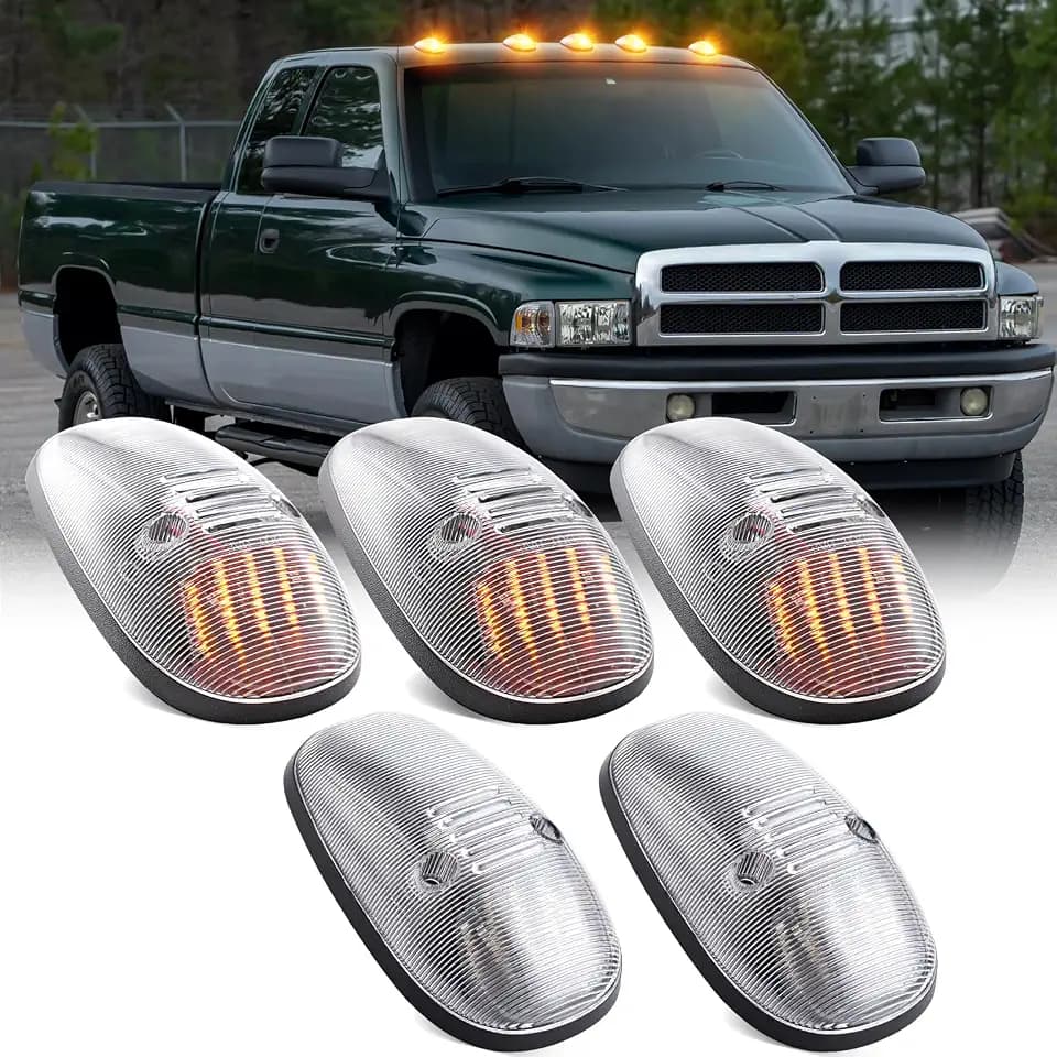 Amber LED Cab Roof Lights for 1999-2002 Ram 1500 2500 3500