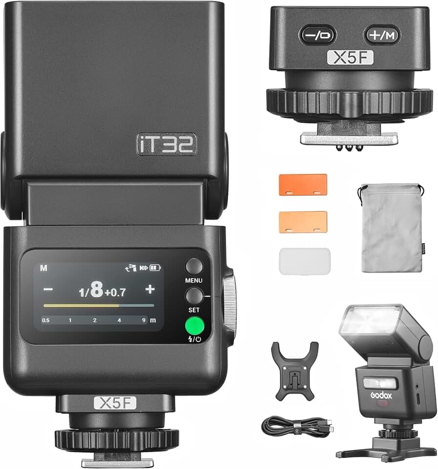 GODOX IT32 TTL Camera Flash with X5 F Wireless Flash Trigger for Fuji