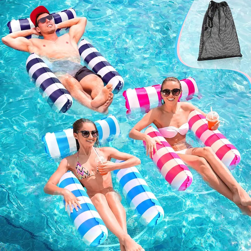 Pool Floats, Inflatable Pool Floats Hammock, Swimming Pool Float Adult Inflatable Water Hammock,Multi-Purpose Pool Hammock for Adults Vacation