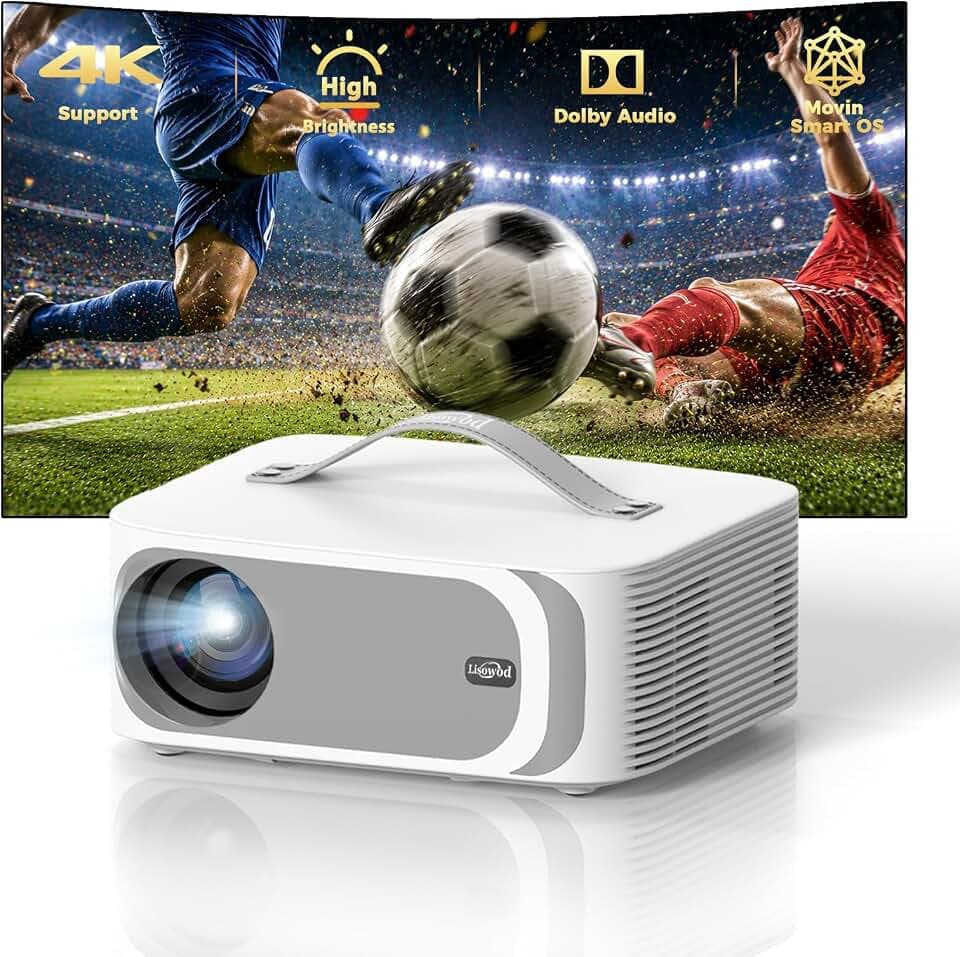 Portable-Outdoor-Projector with WiFi &Bluetooth, 50W Dolby Audio Proyector