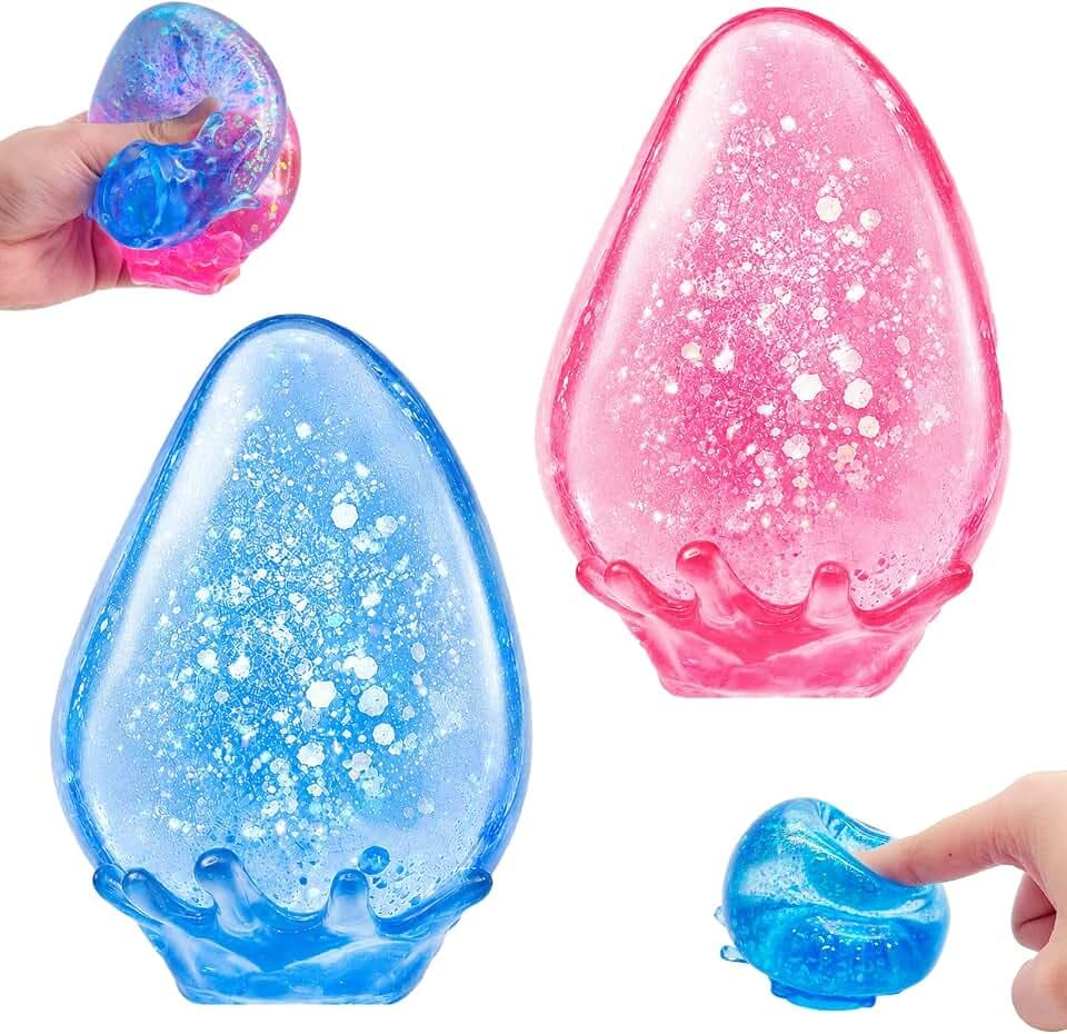 2 Stück Antistressball,Water Drop Squeeze Squishy,Anti Stress Bälle