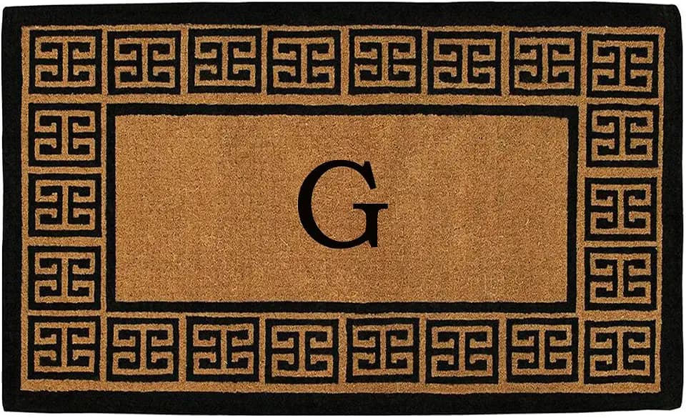 Calloway Mills 180091830G The Grecian 18" X 30" Extra-Thick Monogrammed Doormat (Letter G)