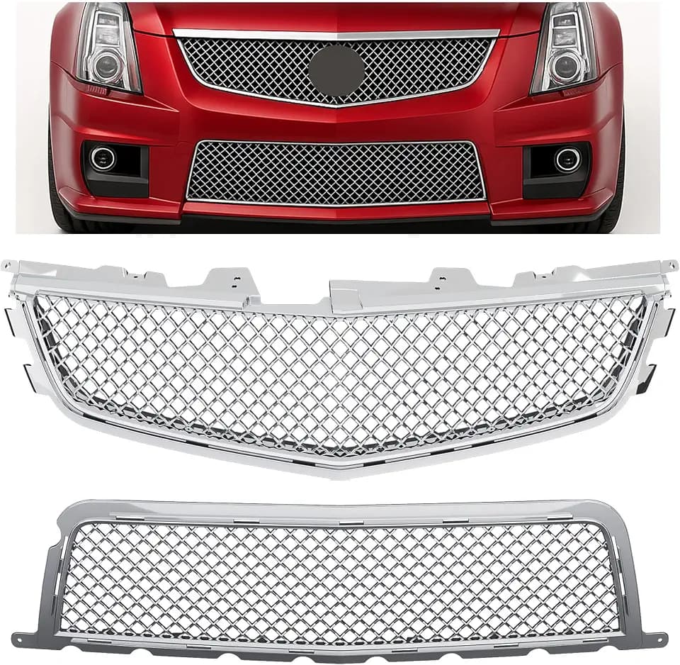 HECASA Grille Compatible with 08-14 Cadillac CTS-V CTSV Coupe/Wagon/Sedan